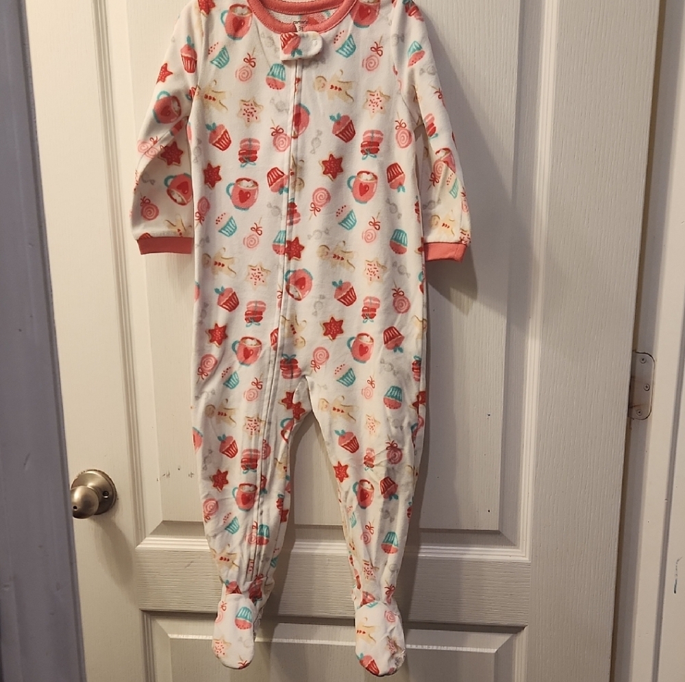 Carter's Red and Blue Cupcake Footie Pajamas